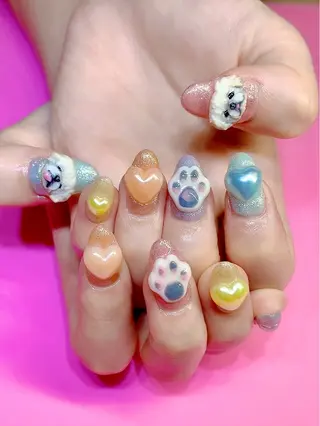 ネイル シェアサロンLei.g(レイジー)所属・3Dアートネイル💗 都築レナのネイルデザイン