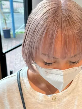 ショート カラー ハイトーン/ボブ/ レイヤー💫カイセイのヘアスタイル