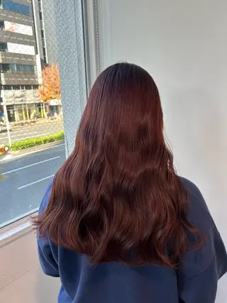 ロング カラー 愛結 暖色カラー🎀🩰のヘアスタイル