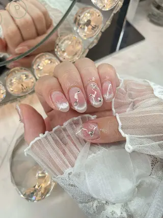 ネイル 23時まで❤︎韓国、 ワンホンネイルのネイルデザイン