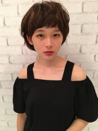 ショート パーマ THE DAY所属・AKI HASHIMOTOのヘアスタイル