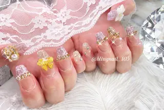 ネイル 23時まで❤︎韓国、 ワンホンネイルのネイルデザイン