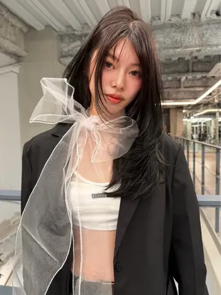 ロング 蘭々/レイヤーカット /ナチュラルヘアのヘアスタイル