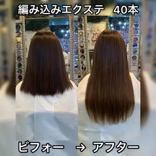 ロング カラー ヘアアレンジ haco+所属・🌈派手髪エクステ ブレイズ🌈ひろとのヘアスタイル