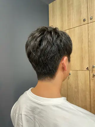 メンズ 鎌取/透明感カラー /ボブ/顔まわりのヘアスタイル