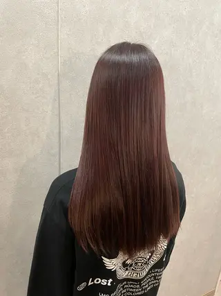 ロング カラー soleil by ailes所属・Yunoka/切りっ ぱなし/顔まわりのヘアスタイル