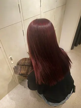 ロング カラー 石川 雅のヘアスタイル