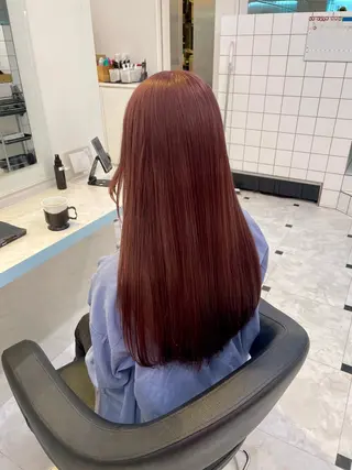 カラー 🍒♡艶髪暖色カラー saaya♡🍒のヘアスタイル