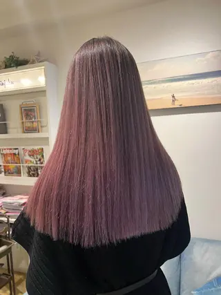 ロング 渋谷ハイトーン/ デザインカラー阿部のヘアスタイル