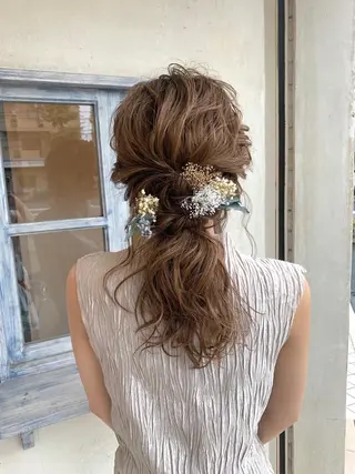 セミロング カラー ヘアアレンジ 森 早希絵のヘアスタイル