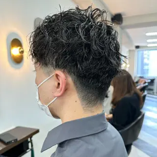 ショート パーマ メンズ 守屋 寿哉のヘアスタイル