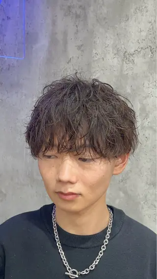 ミディアム パーマ メンズ 🦄カイ/メンズ 韓国ヘア/パーマ🦄のヘアスタイル