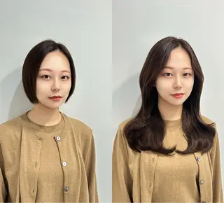 ロング コウ チホウのヘアスタイル