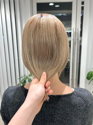 ショート カラー 透明感/ベージュ /kazui🐈のヘアスタイル