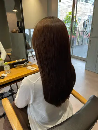 ロング 韓国風/オシャレ /縮毛矯正/滝口琴未のヘアスタイル