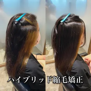 ロング カラー パーマ ブリーチ縮毛矯正/ デサキ ショウヘイのヘアスタイル