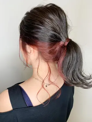 セミロング カラー エクステ KAZUMAのヘアスタイル