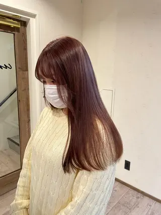 ロング カラー 渋谷 留菜のヘアスタイル