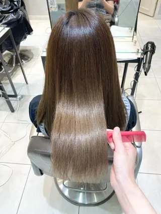 ロング 似合わせ艶髪カラー ❤️ハダユミのヘアスタイル