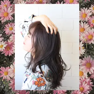 セミロング カラー ヘアアレンジ 🤍オオカワ レイナ🤍のヘアスタイル