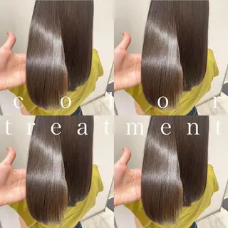 ミディアム カラー コテ巻き風パーマ✨ 韓国ヘア🤎近下菜央のヘアスタイル