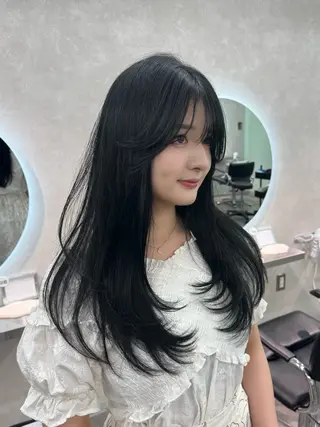 ロング カラー 韓国レイヤーカット 🇰🇷千葉のヘアスタイル