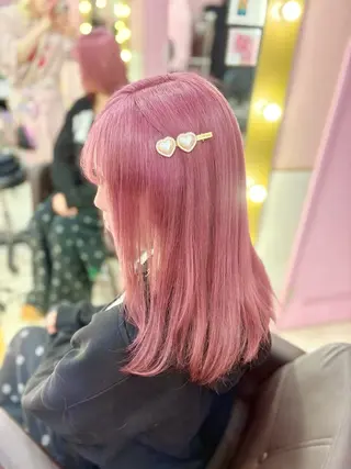 セミロング カラー 甘ふわgirly🎀 ハイトーン🤍Ramのヘアスタイル