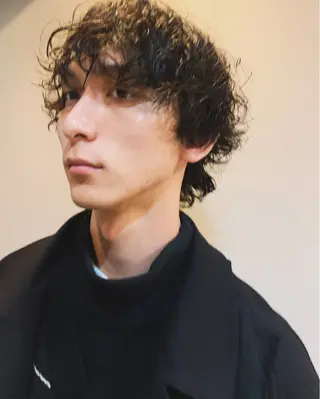 ミディアム パーマ メンズ LOuNICA/銀座 RYUNOSUKEのヘアスタイル
