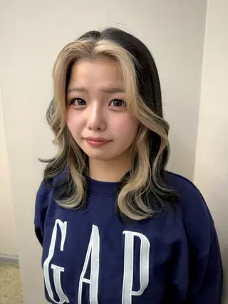 ミディアム カラー カラー特化/ブリーチ 梅田中崎町/あかりのヘアスタイル
