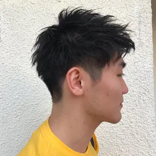 ショート カラー パーマ メンズ JUNTA 梅田茶屋町のヘアスタイル