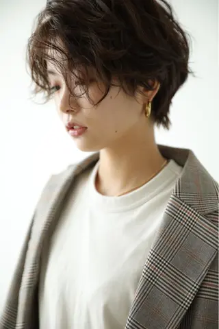 ショート カラー パーマ 竹本りんか/梅田/ 新大阪/天王寺のヘアスタイル