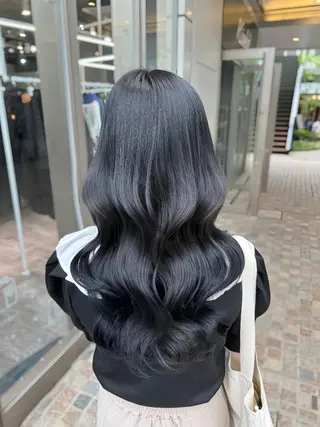 ロング カラー 顔周り似合わせ・巻け るレイヤー水谷航大のヘアスタイル