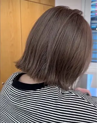 ミディアム ルネ所属・ショートヘア 縮毛矯正/福田梢のヘアスタイル