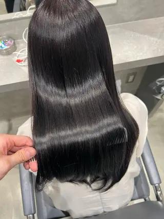 ロング カラー Euphoria新宿店所属・新宿/透明感カラー 縮毛矯正/SHOKIのヘアスタイル