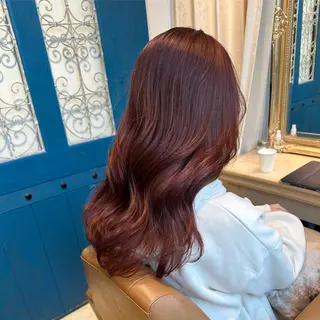 セミロング カラー ブリーチなし/暖色/ 透明感/ririkaのヘアスタイル