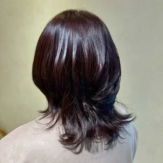 ミディアム 竹花 香奈のヘアスタイル