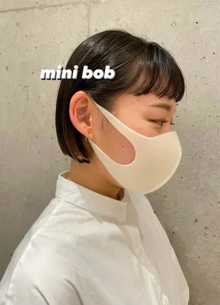 ミディアム カラー ヘアアレンジ マツエク・マツパ Miku /ブリーチ/ボブのヘアスタイル