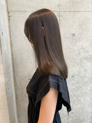 セミロング カラー レイヤー/柔色 カラー/SAkiのヘアスタイル