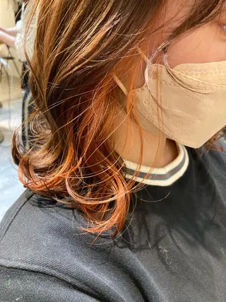 ミディアム カラー en't所属・【女性指名No.1】 西口直子のヘアスタイル