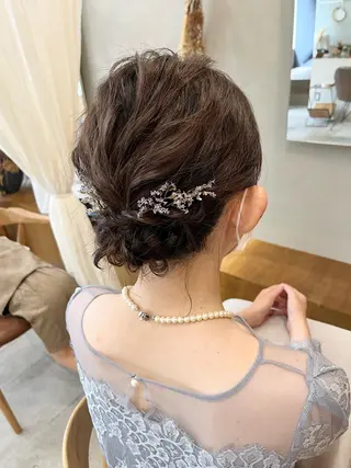 ミディアム ヘアアレンジ 暖色カラー／ ヘアセット🌛櫻井舞のヘアスタイル