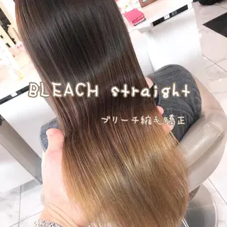 ロング パーマ 安井　昴 💫ブリーチ縮毛矯正のヘアスタイル