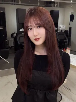 ロング カラー ワンホン×髪質改善 つのーか🩶‪🫧のヘアスタイル