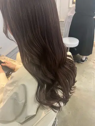 セミロング カラー パーマ 暗髪ツヤ感カラー🌼 いしいゆうこのヘアスタイル