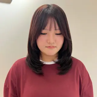 ミディアム レイヤー/似合わせ カット横川夕華🫧のヘアスタイル