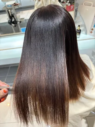 ミディアム 髪質改善カラー 清利あやなのヘアスタイル