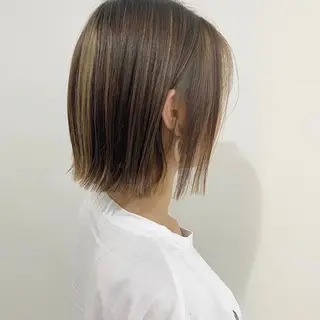 ミディアム カラー お洒落パーマ/ 艶カラー/michiのヘアスタイル