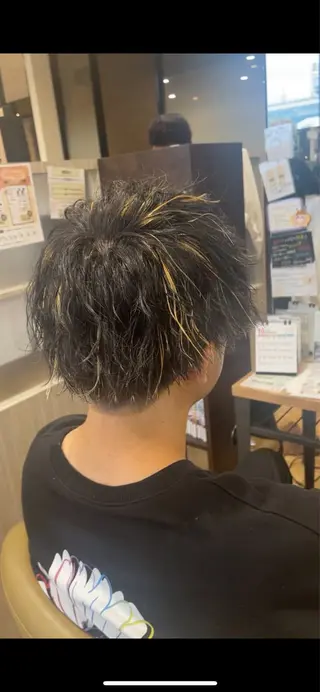 カラー パーマ 中村 誠也のヘアスタイル