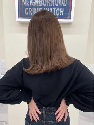 ミディアム カラー ヘアアレンジ maoブリーチ無し 似合わせカラーのヘアスタイル