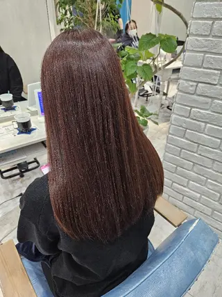 ロング カラー 顔周りレイヤーカット 髪質改善代表西村功平のヘアスタイル