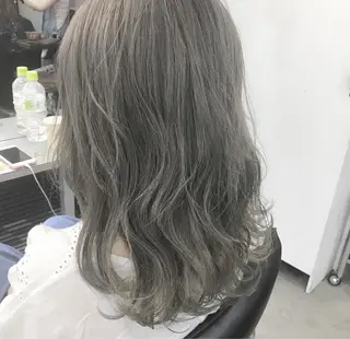 セミロング カラー ヘアアレンジ 透明感カラー× レイヤーカット✨高梨のヘアスタイル